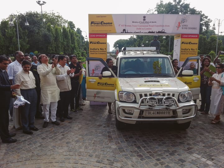 India's 1st all-women trans-continent road expedition embarks from Delhi