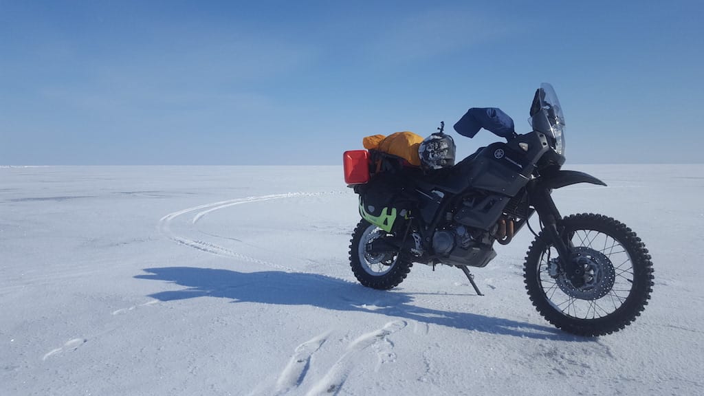 Motorcycle Meditation: Riding Across an Ice-Covered Lake Baikal