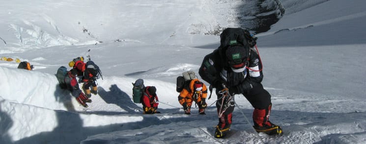 Security personnel stationed on Everest