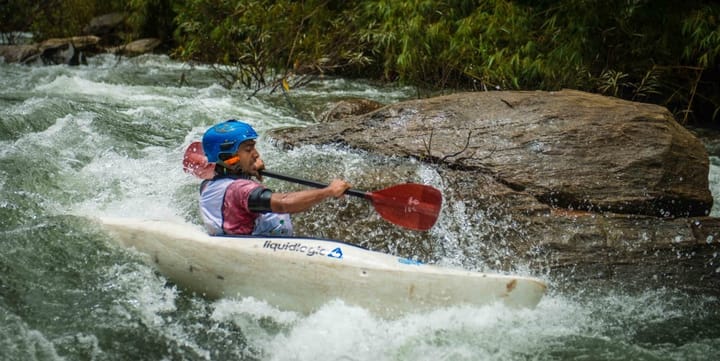 Indian kayak phenom Ayodhya Prasad at Adidas Sickline 2014 