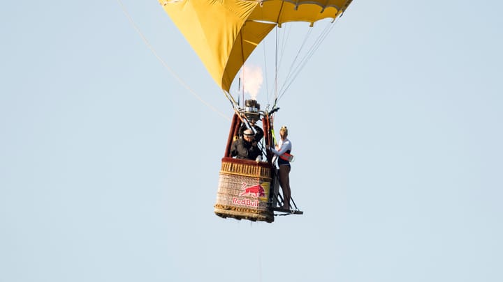 Red Bull Cliff Diver Takes Her Hot Streak to the Hot Air Balloon