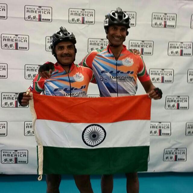 Mahajan brothers at the end of the race