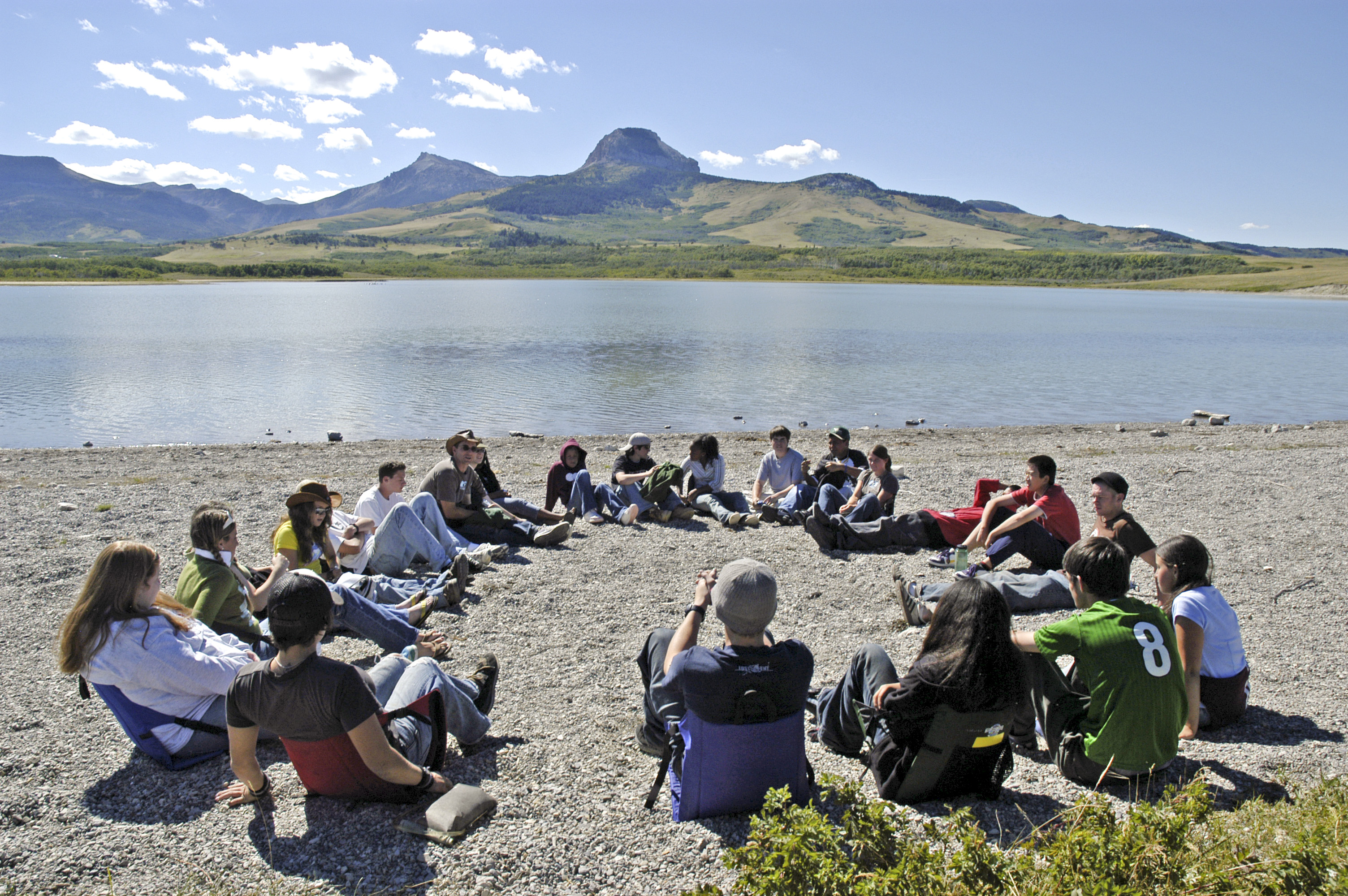 A VISIONS "Circle" meeting during the Montana program. CREDIT: Matthew Dayton. Image NOT generated by AI. 