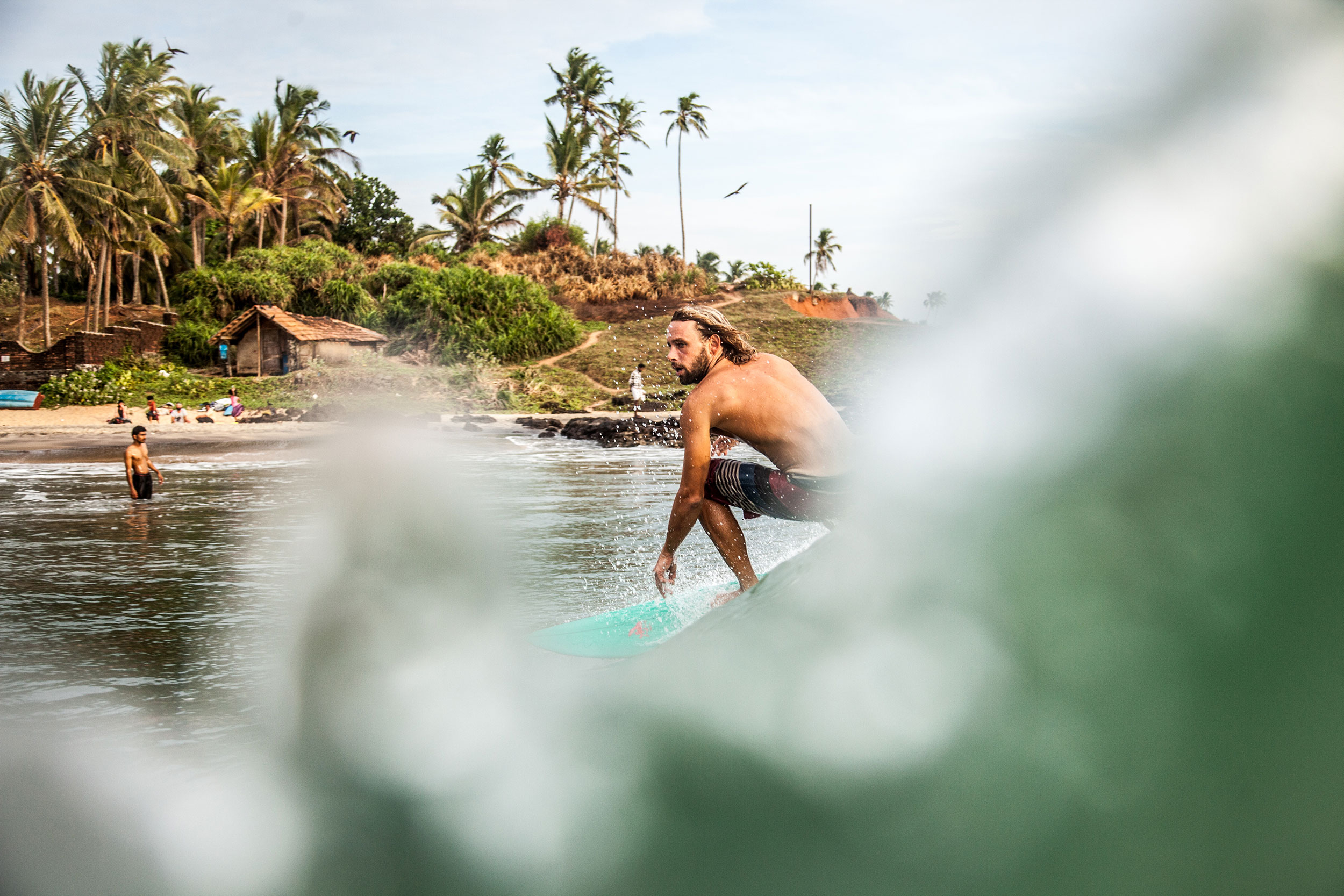 Joshua Stenning, from England is one of the founders of the Sunday Surf Club in Kerala, where young Indians are taught how to surf. PHOTO: Berta Tilmante