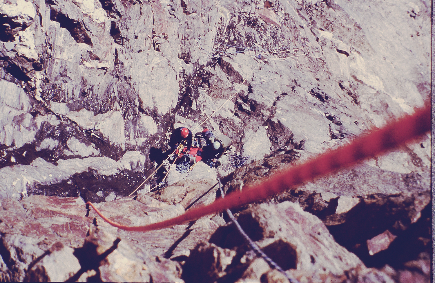 Meru's North upper rock face goes at 5.9 or harder, and had defeated the previous Swedish attempt. The team's goal was to overcome this technical rock.