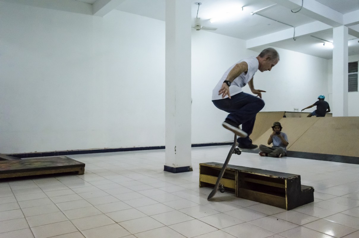 Steve at his skatepark