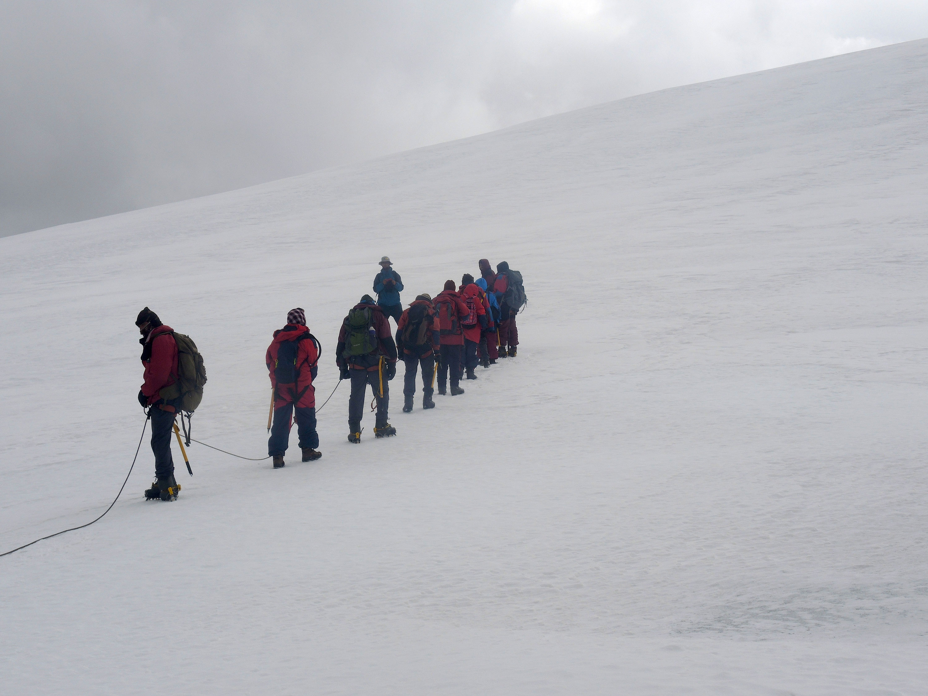 Near the summit after an 11-hour climb. Photo: Shikha Tripathi 