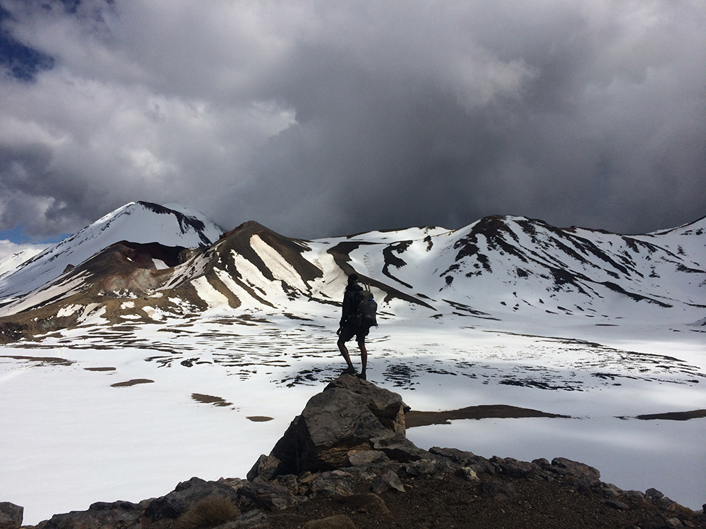 At the summit of Mt Tongariro, Tongariro National Park, North Island, NZ