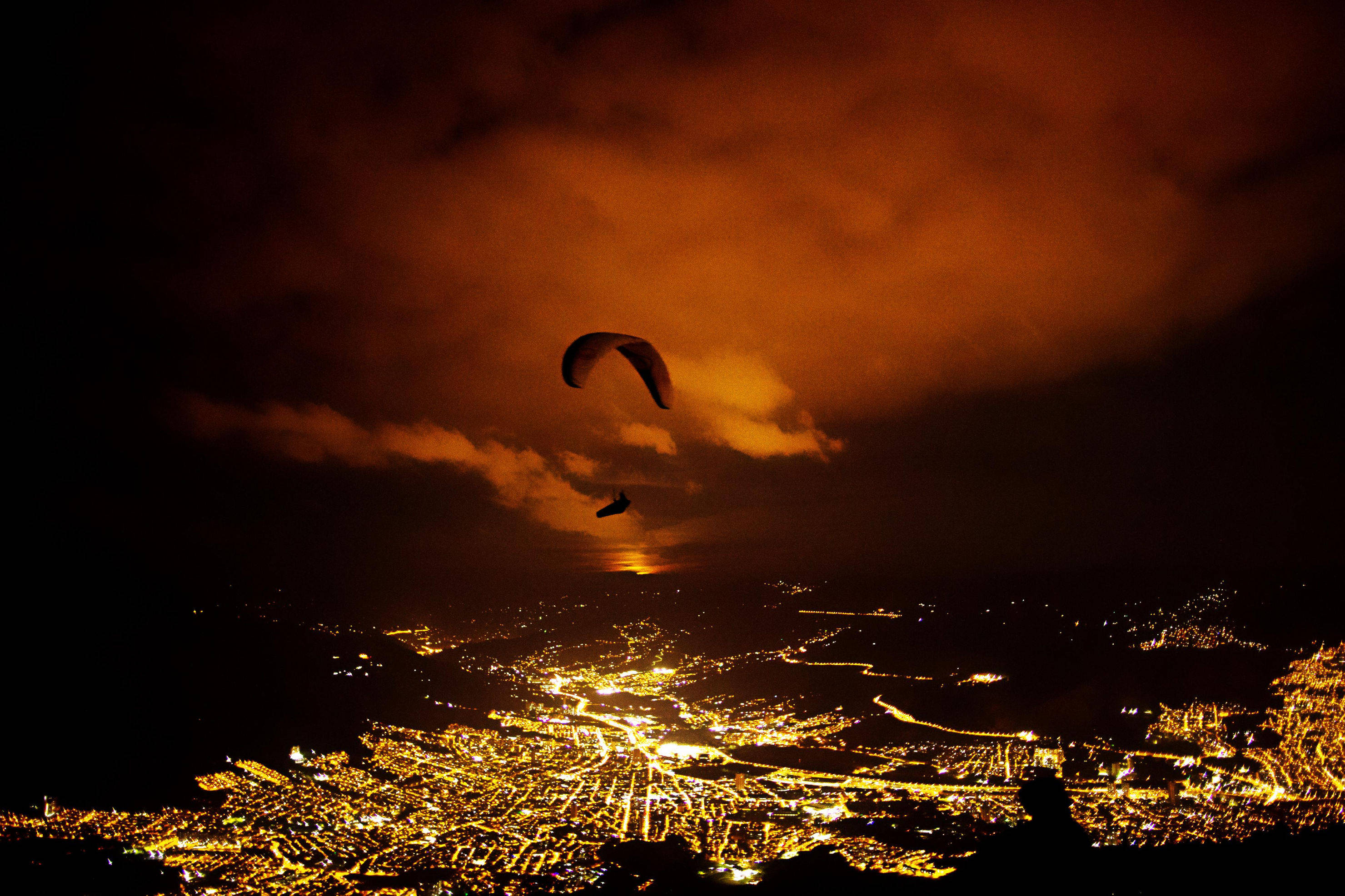 KrystleWright-This is Spanish paraglider Horacio Llorens sweeping over the streets of Medellín