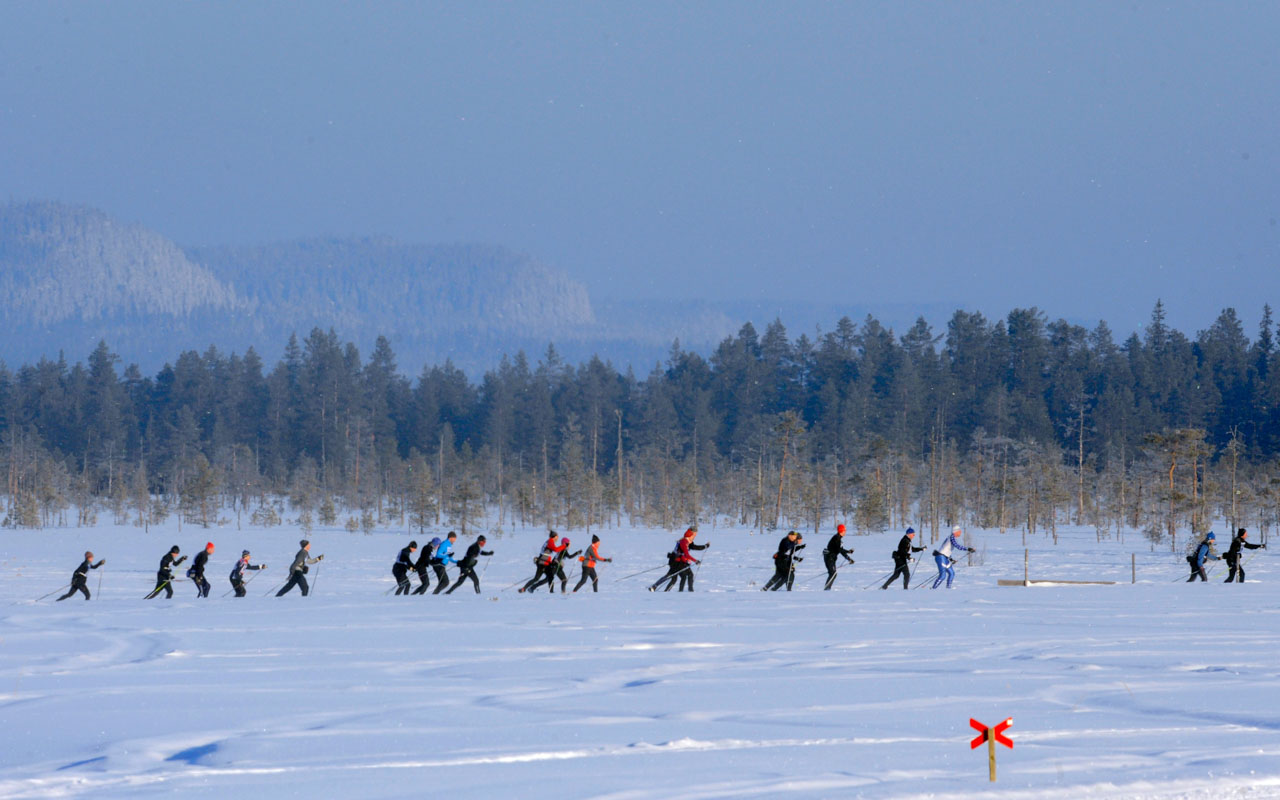 Sälen-Mora 110228 Öppet Spår Fina spår vid Smågan Foto Nisse Schmidt