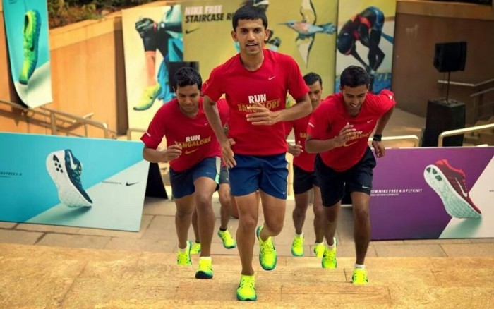 Nagaraj at the Nike Staircase Run in Bangalore